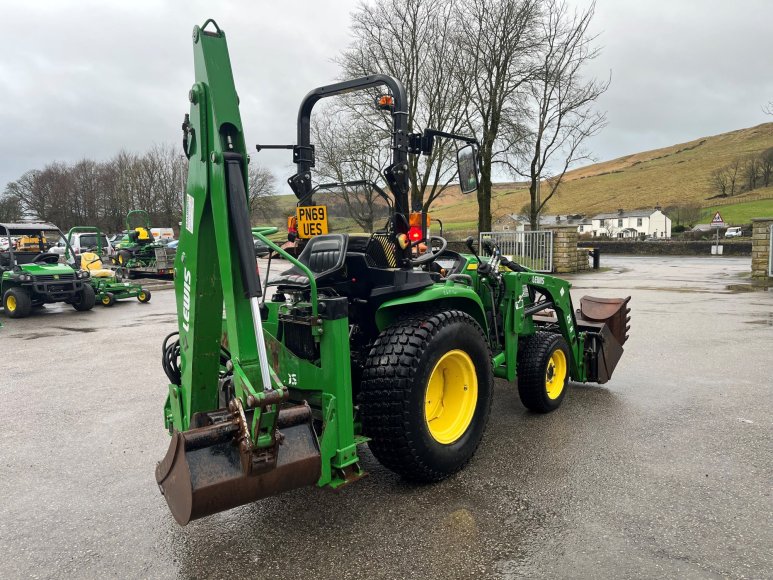 John Deere 3038E c/w Front & Backhoe Loader